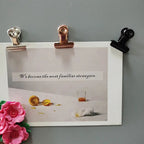 21mm Magnet Clamp Strong Magnetic Postcard Card Ticket Photo Wall Binder Clip Rose Gold Paper Clips Stationery Office Supplies - Grand Goldman