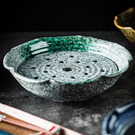 Dry Ice Sashimi Plate Seafood Ceramic Plate
