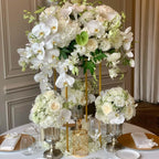 23.6inch 10 pcs Column Vases Gold Centerpieces for Table Metal Flower Stand Gold Wedding Centerpieces for Tables Party Floral Stands for Flowers - Grand Goldman