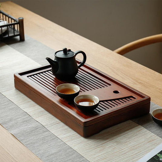 New Carbonized Bamboo Tea Tray