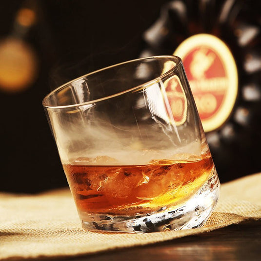 Verre à whisky incliné, verre sans plomb, verre à cocktail 