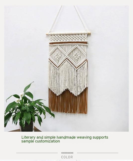 Living Room Decorative Wall Hangings Hand-woven Tapestry Tassel Cotton String Production
