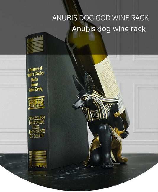 Creative Wine Rack Decoration Anubis Dog God Wine Rack