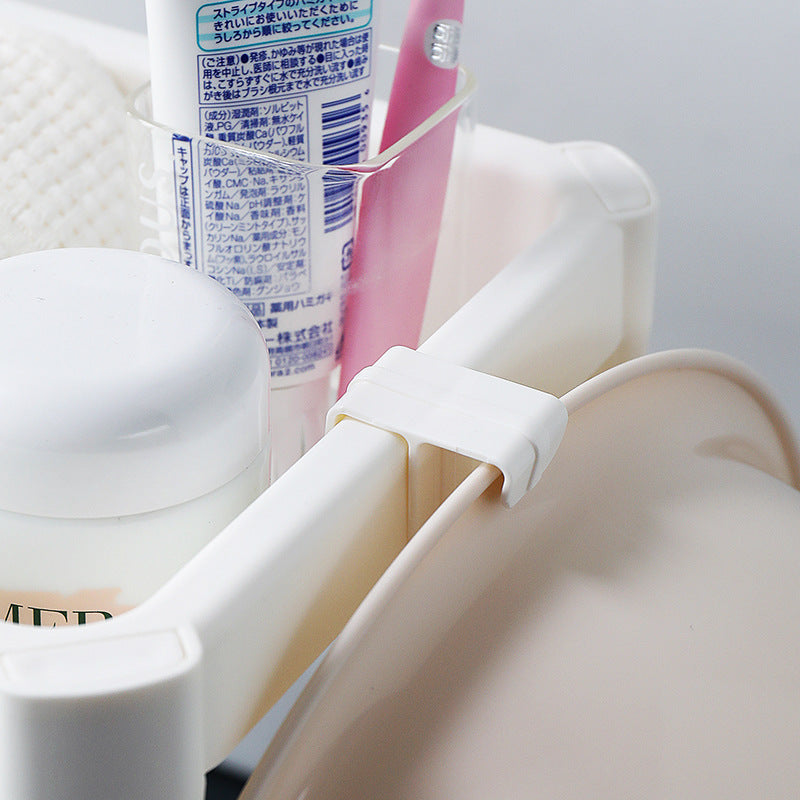 Multifunktionel badeværelsesgulvhylde afløbshylde