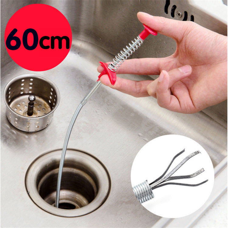 60CM Sewer Dredger Spring Pipe Dredging Tool Household Hair Cleaner Drain Clog Remover Cleaning Tools Household For Kitchen Sink Kitchen Gadgets - Grand Goldman