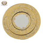 24K Gold coffee set ,cup&saucer set,bone china golden plate tableware set - Grand Goldman