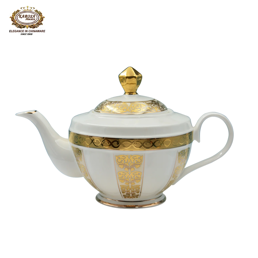 24K Gold coffee set ,cup&saucer set,bone china golden plate tableware set - Grand Goldman