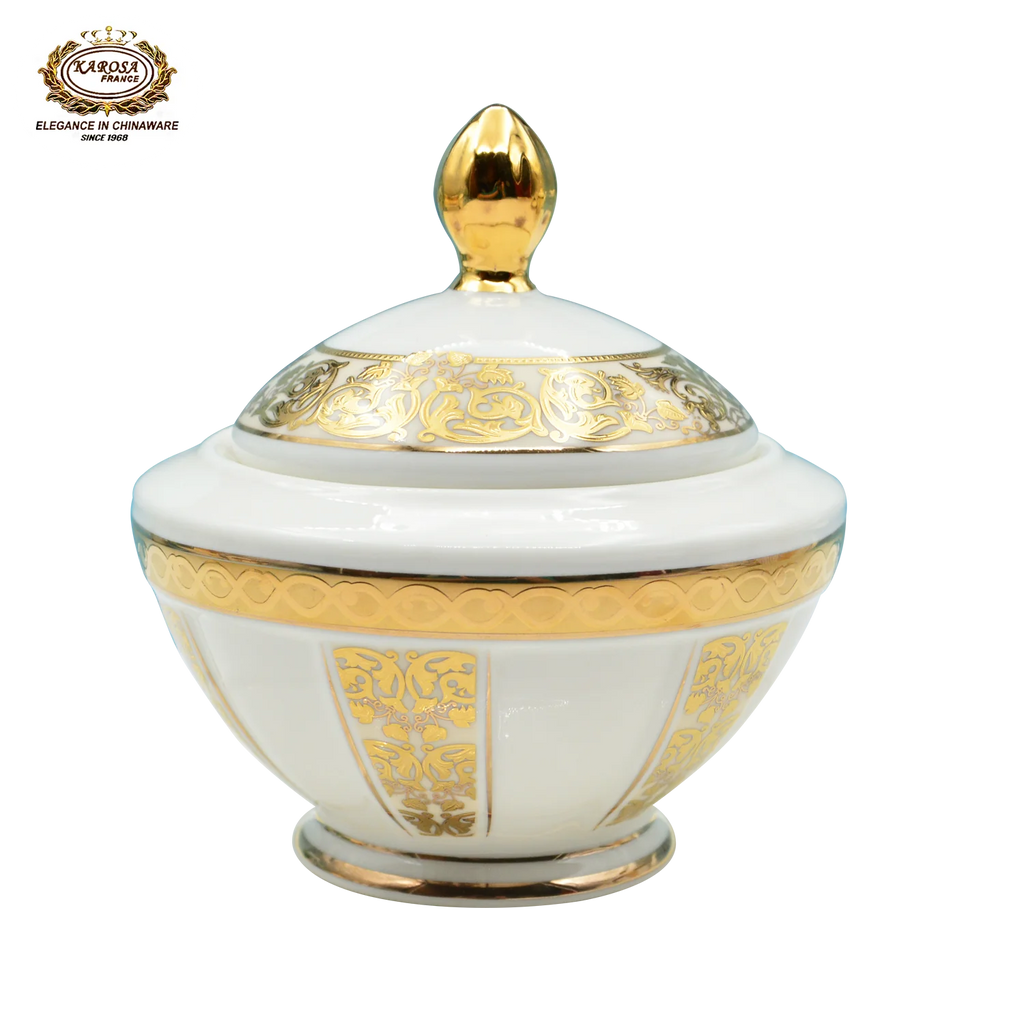 24K Gold coffee set ,cup&saucer set,bone china golden plate tableware set - Grand Goldman