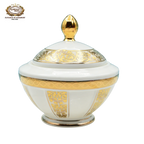 24K Gold coffee set ,cup&saucer set,bone china golden plate tableware set - Grand Goldman