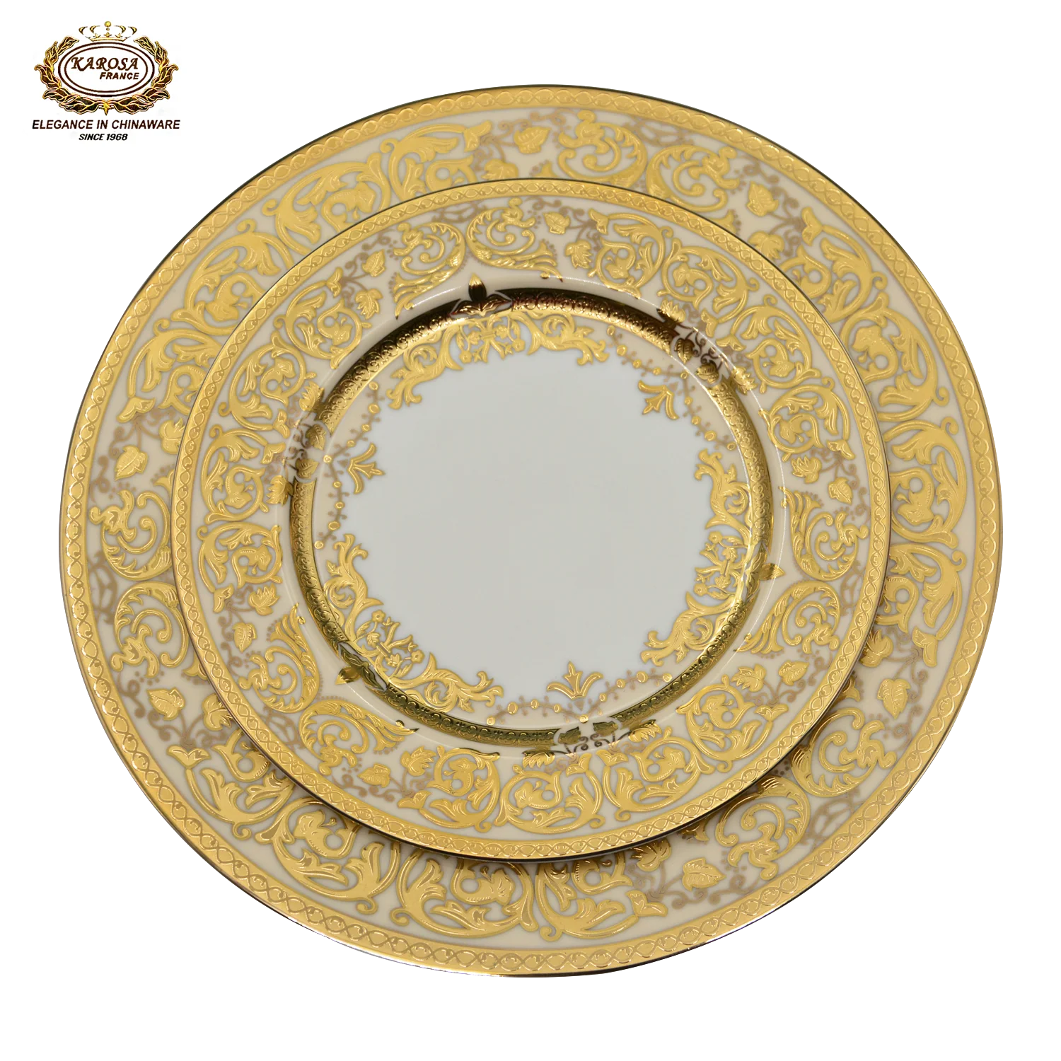 24K Gold coffee set ,cup&saucer set,bone china golden plate tableware set - Grand Goldman