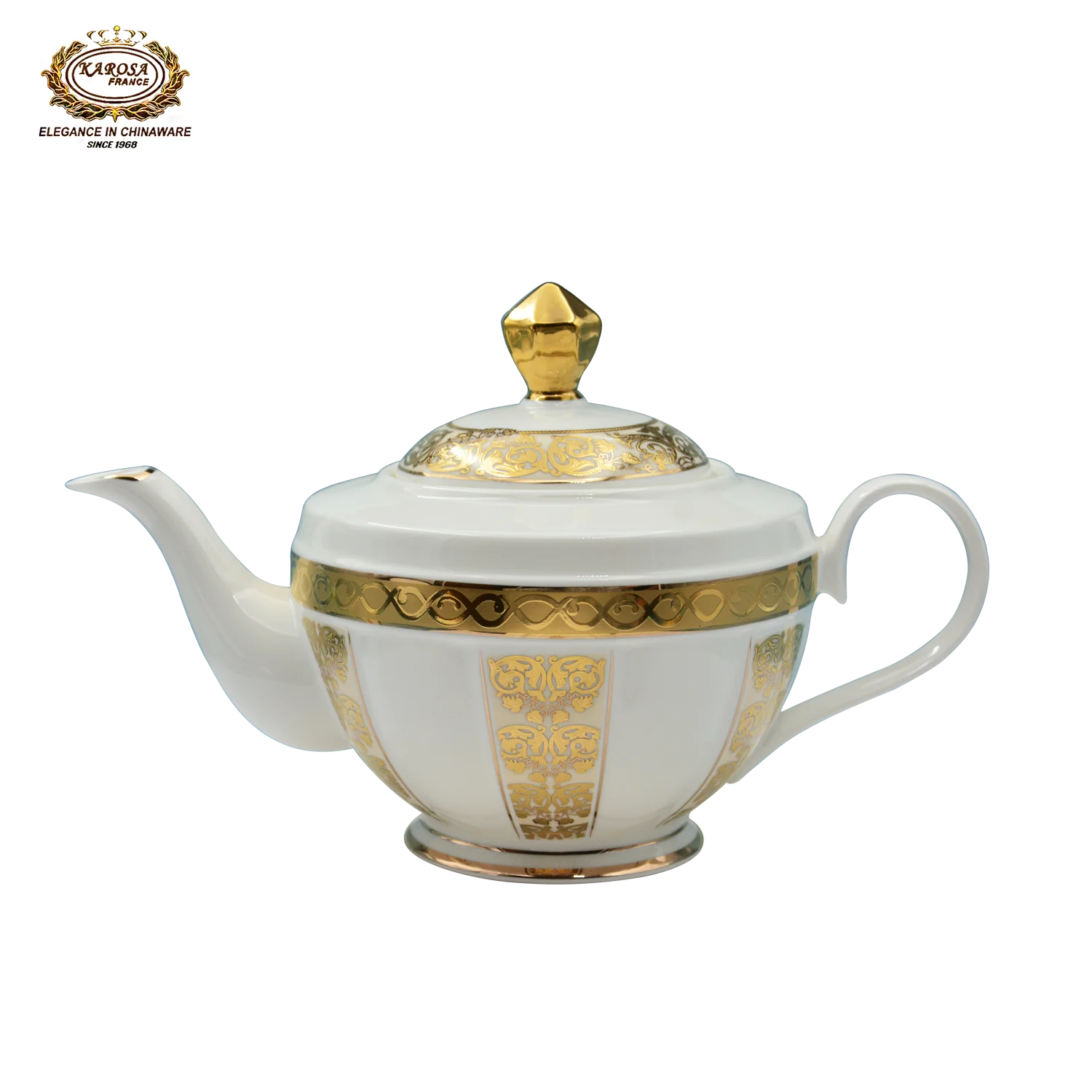 24K Gold coffee set ,cup&saucer set,bone china golden plate tableware set - Grand Goldman