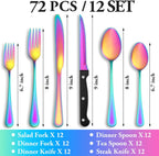 24 Pcs Silverware Set with Steak Knives Service for 4,Stainless Steel Flatware Set,Mirror Polished Cutlery Utensil Set,Home Kitchen Eating Tableware Set,Include Fork Knife Spoon Set,Dishwasher Safe - Grand Goldman