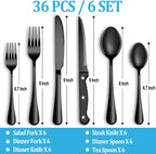 24 Pcs Silverware Set with Steak Knives Service for 4,Stainless Steel Flatware Set,Mirror Polished Cutlery Utensil Set,Home Kitchen Eating Tableware Set,Include Fork Knife Spoon Set,Dishwasher Safe - Grand Goldman