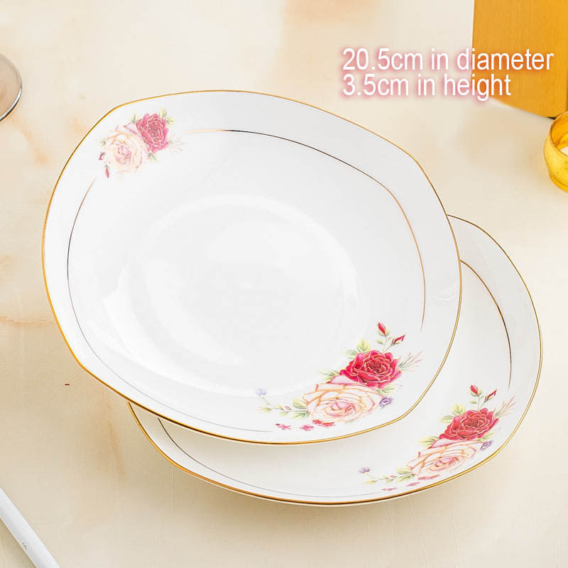 Bone China Phnom Penh Home Dishes Nordic Net Red Tableware