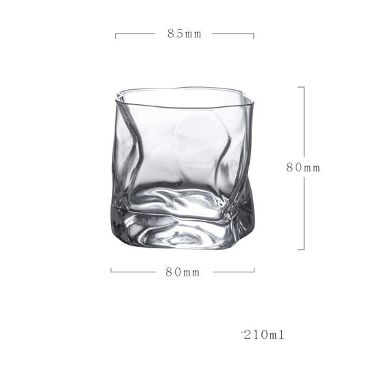 Verre à whisky en cristal façonné