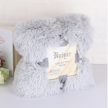 超ソフトロングシャギーふわふわフェイクファー暖かくエレガントで快適なふわふわシェルパスローブ毛布 冬用ベッド毛布