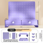 Desktop Wire-wrap Board Storage Rack Iron Home Office Study Desk