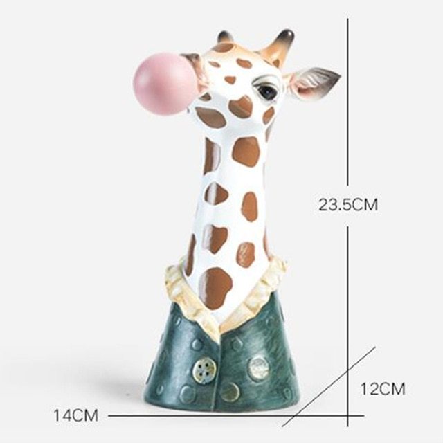 Vaso de Resina com Cabeça de Animal de Desenho Animado para Suculentas e Flores