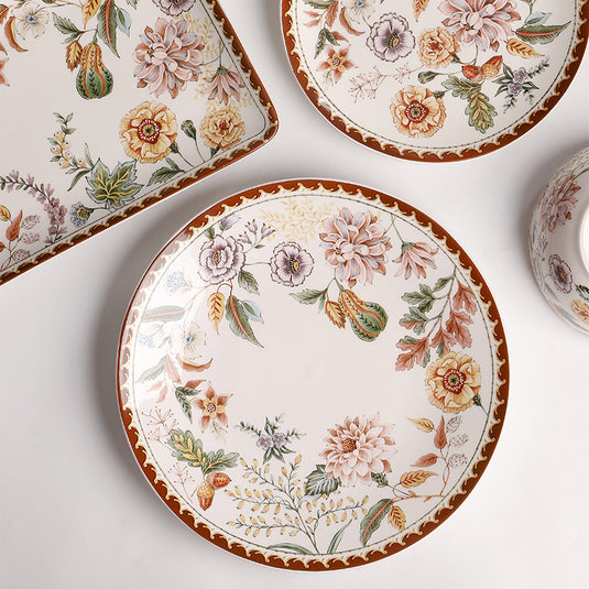 Ceramic Plate Retro Western Foodsteak Large Plate Dish Household Rectangular Plate