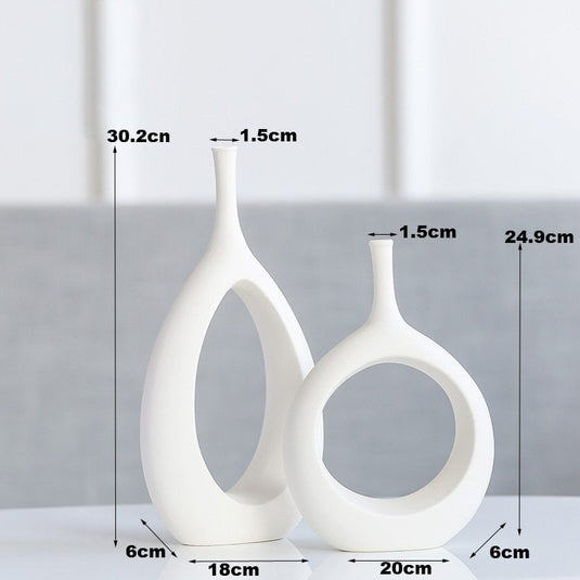 Vase en céramique blanche créative nordique 