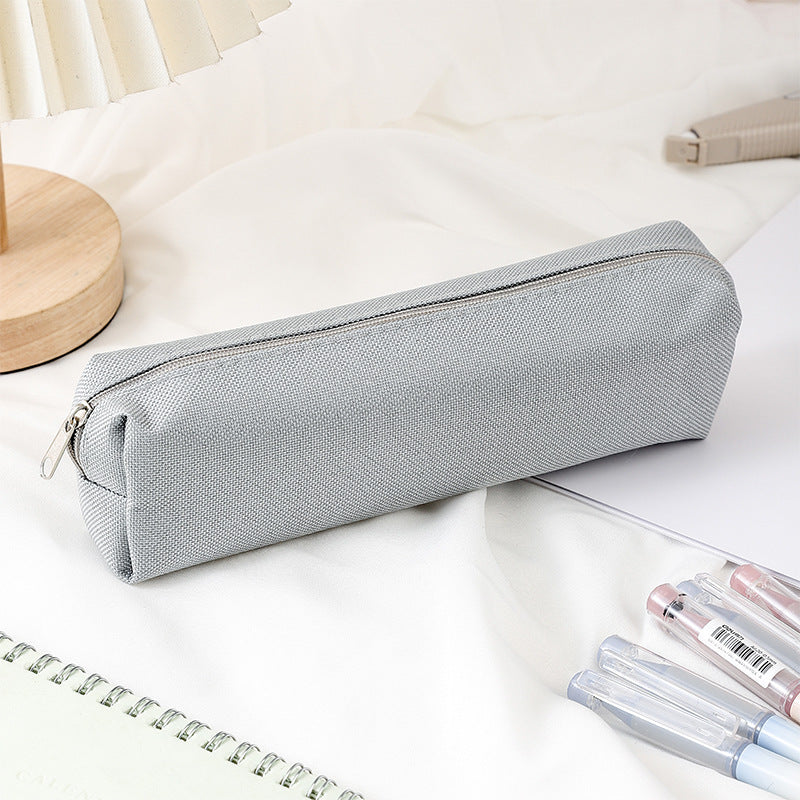 Simple Portable Stationery Case Monochrome Zipper Oxford Cloth Stationery Box