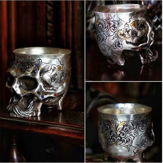 Tasse à boisson sculptée en alliage gothique créatif