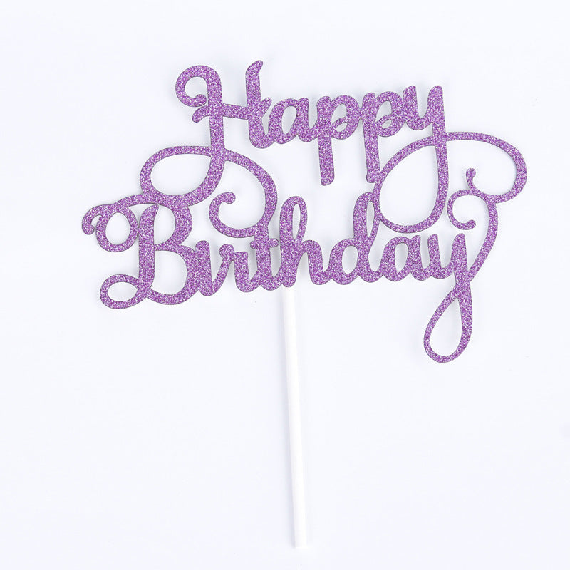 Drapeau de gâteau joyeux anniversaire insert de gâteau