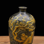 Pure Copper Gilt Happy Brow Vase Writing And Play Ornaments