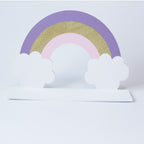 Wooden rainbow shelf