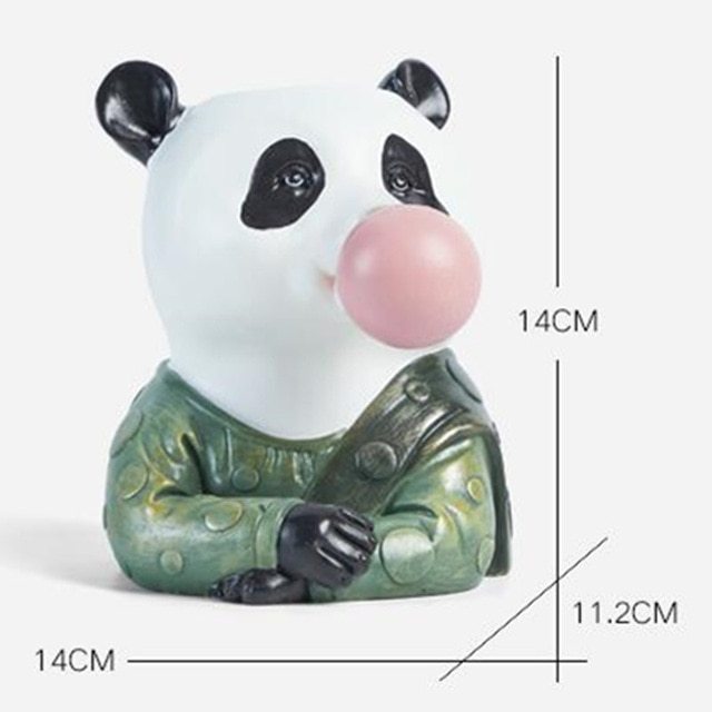 Vaso de Resina com Cabeça de Animal de Desenho Animado para Suculentas e Flores