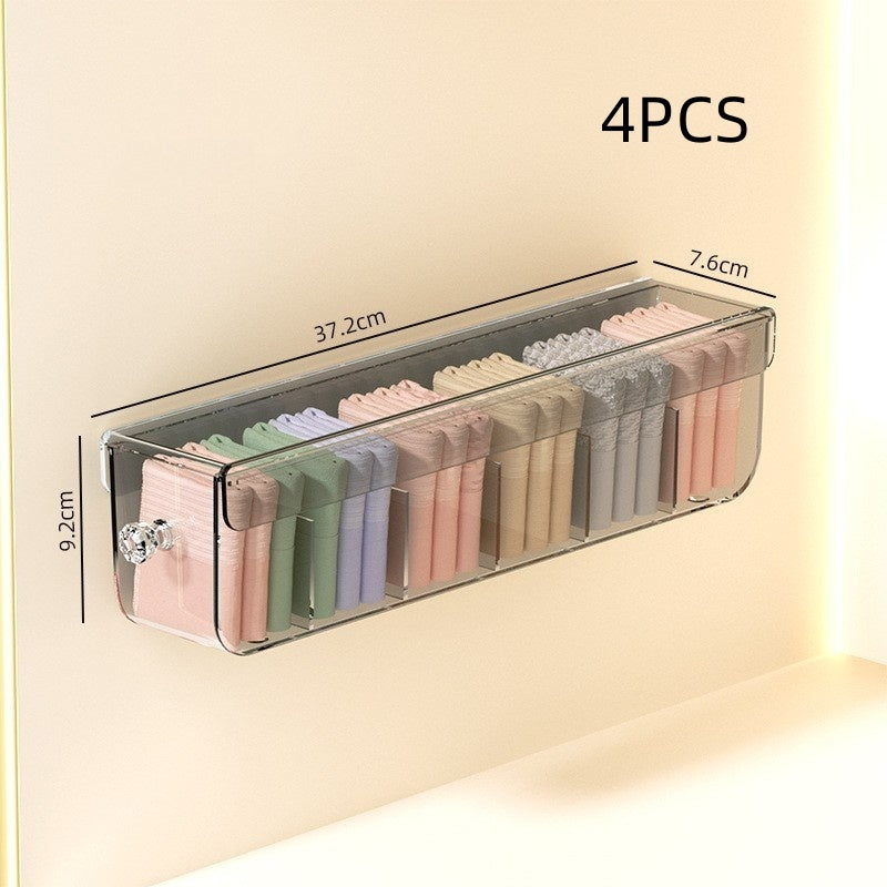 Drawer Underwear Storage Box Wall-mounted Clothing Socks Finishing Box Wardrobe Personal Clothing Artifact Three-in-one