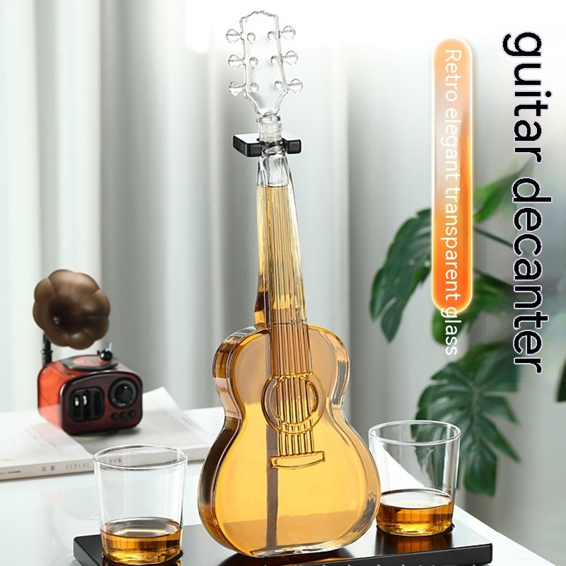 Ensemble carafe guitare créative avec verre borosilicate élevé
