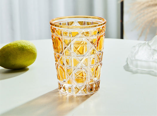 Tasse à whisky à carreaux de couleur de luxe Creative Light