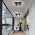 2Pack Vintage Farmhouse Flush Mount Ceiling Light Fixtures, 2-Light Hallway Kitchen Ceiling Light, Industrial Farmhouse Light Fixtures Ceiling Mount for Bedroom - Grand Goldman