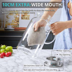 2 Liter 68 oz Glass Pitcher with Lid and Spout, Bivvclaz Water Pitcher for Fridge, Glass Carafe for Hot/Cold Water, Large Iced Tea Pitcher for Coffee, Juice and Homemade Beverage - Grand Goldman