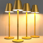 2 Pack LED CordlessTable Lamp,4000mAh Rechargeable Battery Desk lamp,3 Level Brightness Night Light,Minimalist Design, for Couple Dinner/Coffee Table/Restaurant/Bedroom(Black 2pack) - Grand Goldman