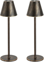 2 Pack LED CordlessTable Lamp,4000mAh Rechargeable Battery Desk lamp,3 Level Brightness Night Light,Minimalist Design, for Couple Dinner/Coffee Table/Restaurant/Bedroom(Black 2pack) - Grand Goldman