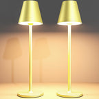 2 Pack LED CordlessTable Lamp,4000mAh Rechargeable Battery Desk lamp,3 Level Brightness Night Light,Minimalist Design, for Couple Dinner/Coffee Table/Restaurant/Bedroom(Black 2pack) - Grand Goldman