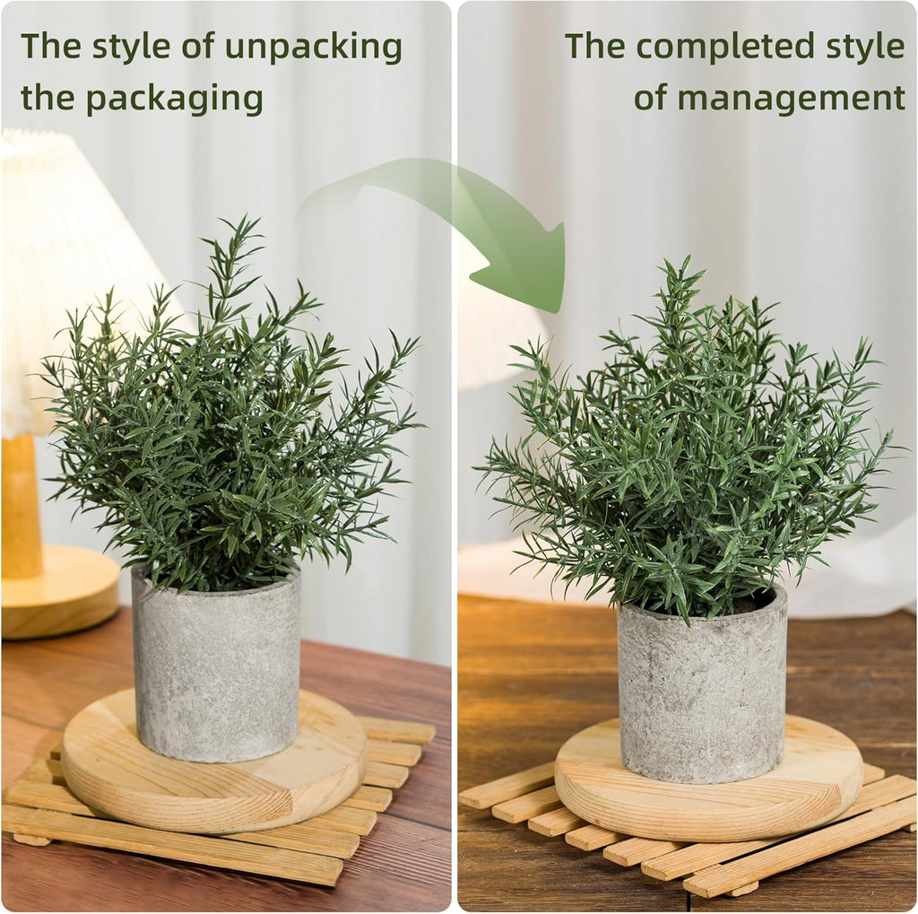 2 Pack Small Fake Plants Eucalyptus Potted Artificial Plants for Shelf Desk Home Bathroom Farmhouse Room Coffee Table Decor (Sage Green) - Grand Goldman