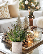 2 Pack Small Fake Plants Eucalyptus Potted Artificial Plants for Shelf Desk Home Bathroom Farmhouse Room Coffee Table Decor (Sage Green) - Grand Goldman