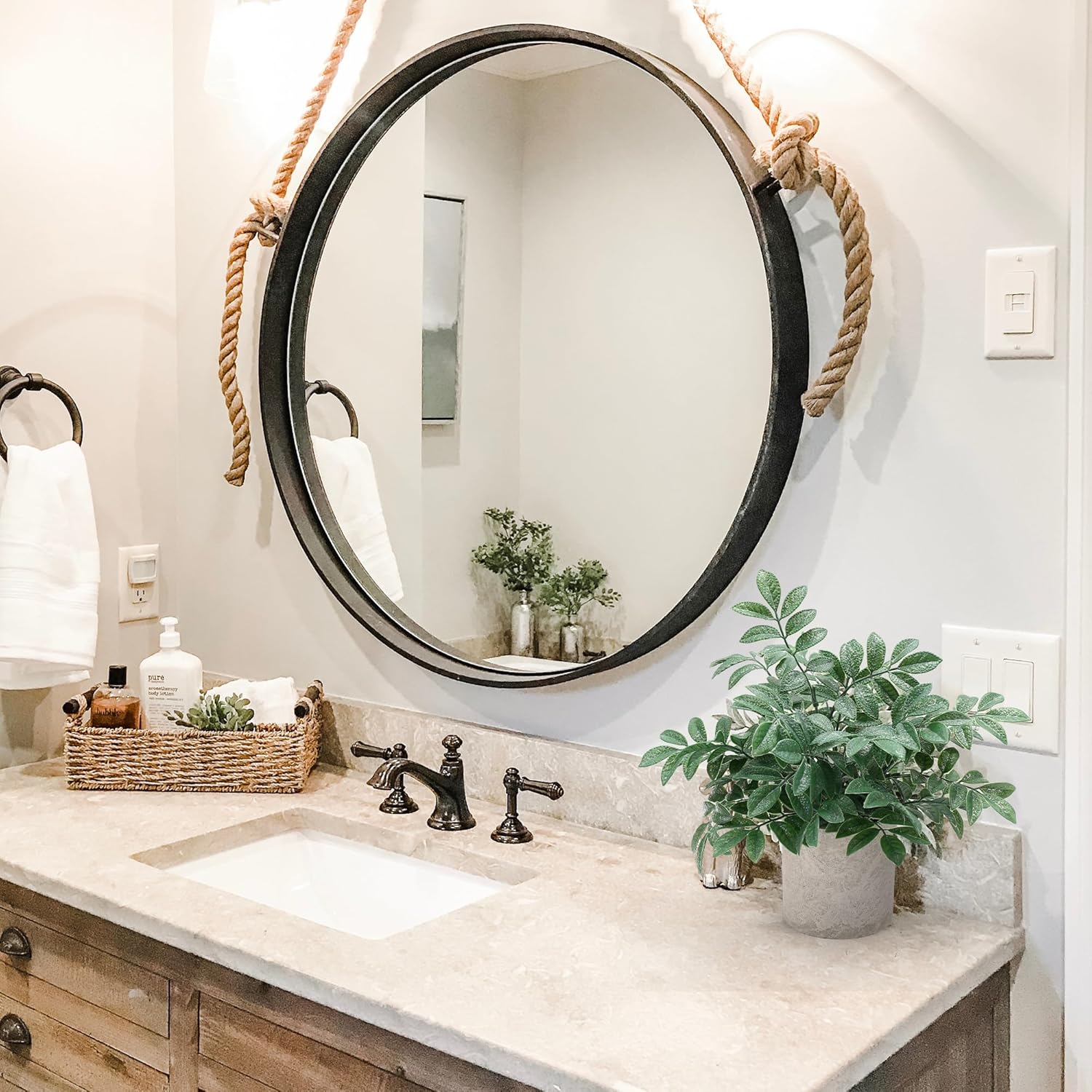 2 Pack Small Fake Plants Eucalyptus Potted Artificial Plants for Shelf Desk Home Bathroom Farmhouse Room Coffee Table Decor (Sage Green) - Grand Goldman