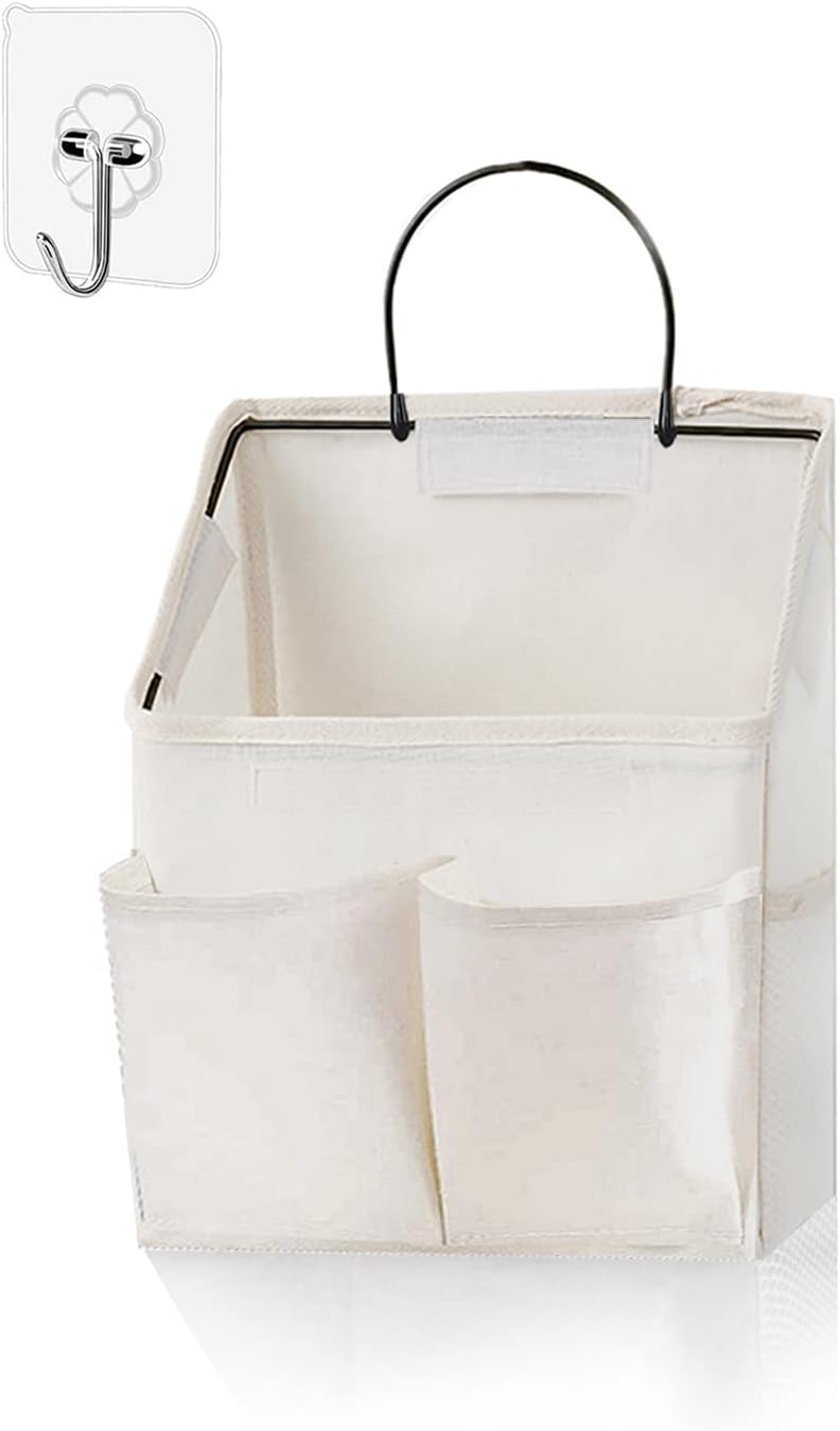 2 Pack Wall Hanging Storage Bag,Wall Hanging Organizer bags with Pockets, Wall Organizer Storage for Dormitory Bathroom Bedroom (Grey-upgraded)… - Grand Goldman