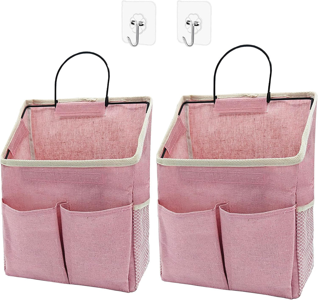 2 Pack Wall Hanging Storage Bag,Wall Hanging Organizer bags with Pockets, Wall Organizer Storage for Dormitory Bathroom Bedroom (Grey-upgraded)… - Grand Goldman