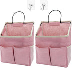 2 Pack Wall Hanging Storage Bag,Wall Hanging Organizer bags with Pockets, Wall Organizer Storage for Dormitory Bathroom Bedroom (Grey-upgraded)… - Grand Goldman