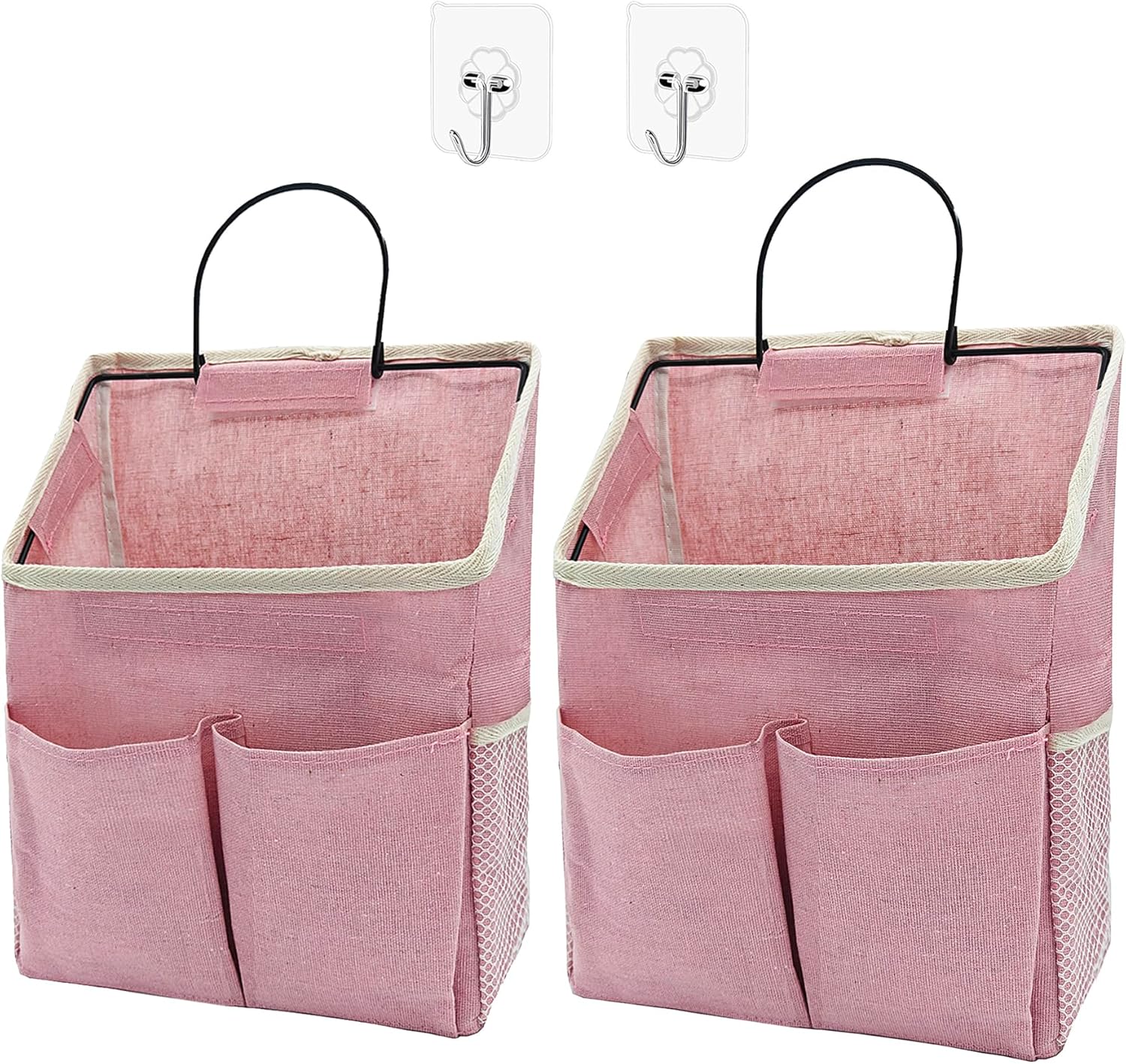2 Pack Wall Hanging Storage Bag,Wall Hanging Organizer bags with Pockets, Wall Organizer Storage for Dormitory Bathroom Bedroom (Grey-upgraded)… - Grand Goldman