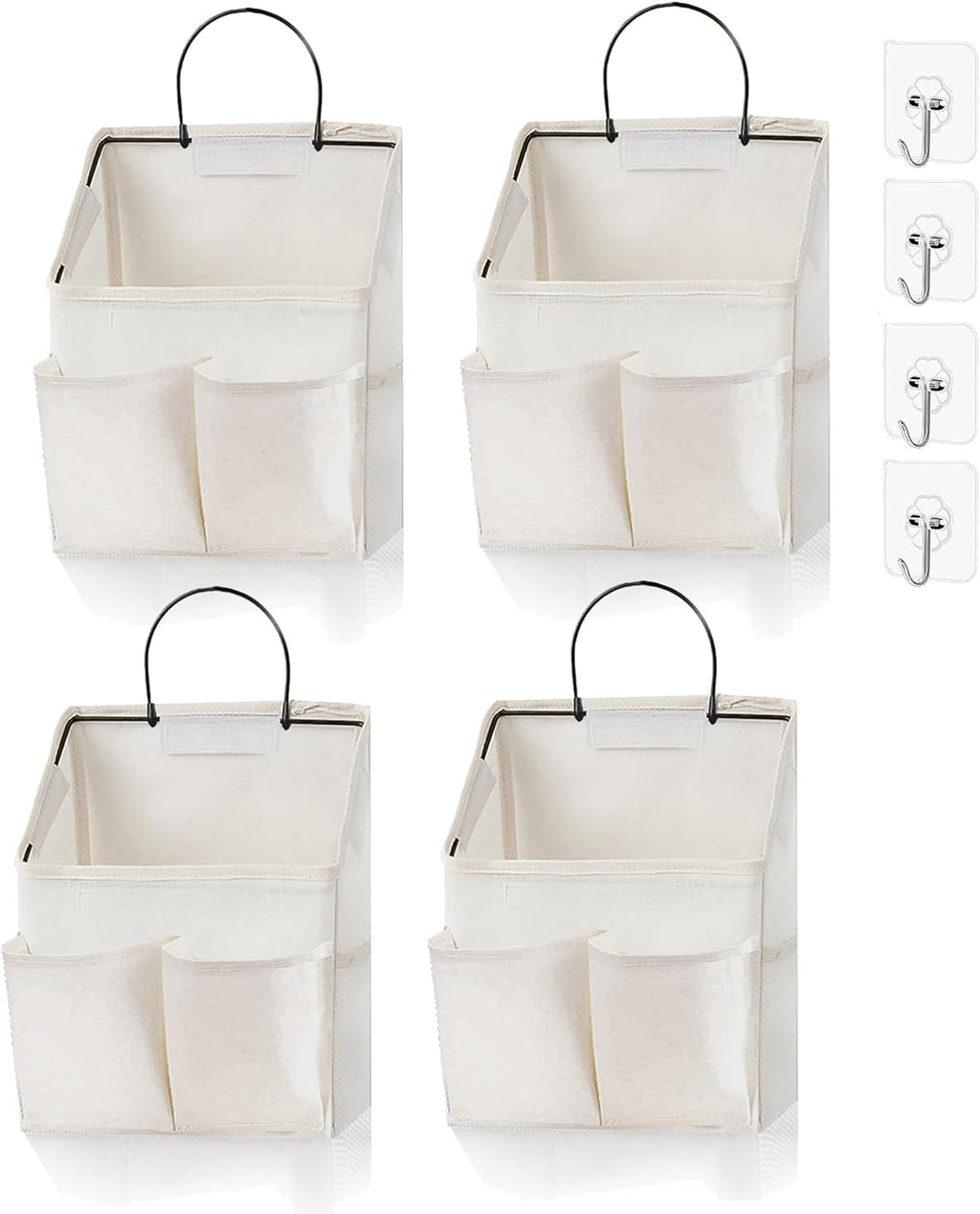 2 Pack Wall Hanging Storage Bag,Wall Hanging Organizer bags with Pockets, Wall Organizer Storage for Dormitory Bathroom Bedroom (Grey-upgraded)… - Grand Goldman