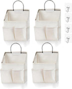 2 Pack Wall Hanging Storage Bag,Wall Hanging Organizer bags with Pockets, Wall Organizer Storage for Dormitory Bathroom Bedroom (Grey-upgraded)… - Grand Goldman