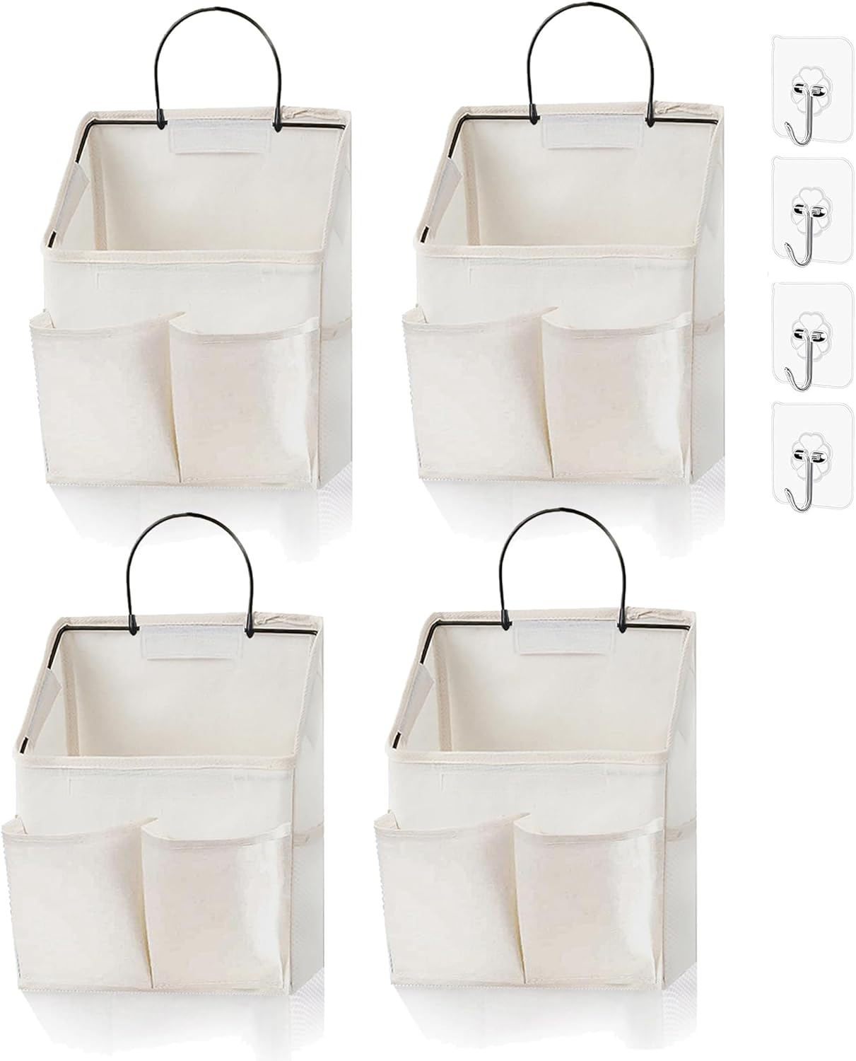 2 Pack Wall Hanging Storage Bag,Wall Hanging Organizer bags with Pockets, Wall Organizer Storage for Dormitory Bathroom Bedroom (Grey-upgraded)… - Grand Goldman