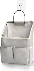 2 Pack Wall Hanging Storage Bag,Wall Hanging Organizer bags with Pockets, Wall Organizer Storage for Dormitory Bathroom Bedroom (Grey-upgraded)… - Grand Goldman