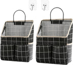 2 Pack Wall Hanging Storage Bag,Wall Hanging Organizer bags with Pockets, Wall Organizer Storage for Dormitory Bathroom Bedroom (Grey-upgraded)… - Grand Goldman